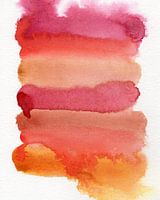 Abstract colorful watercolor in purple, red, brown and orange