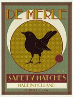 Allumettes de sûreté Merle fabriquées en Hollande