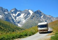 Hymer Mobil Haus auf dem Col du Lautaret