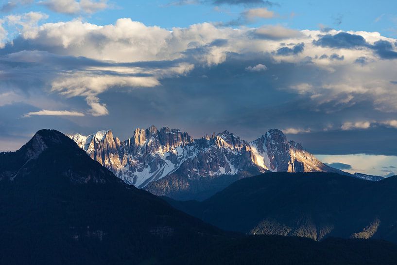 Evening atmosphere on the Catinaccio massif, Fiè allo Sciliar. South Tyrol by Christian Müringer