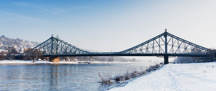 Elbe Bridge &quot;Blue Wonder&quot;, Dresden by Gunter Kirsch