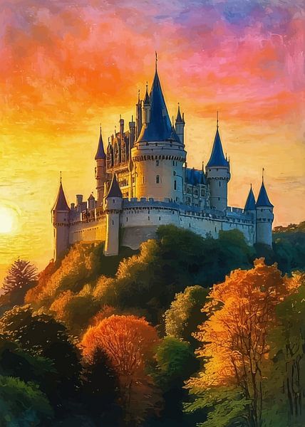Château de Pierrefonds Sonnenuntergang von MIROKKU