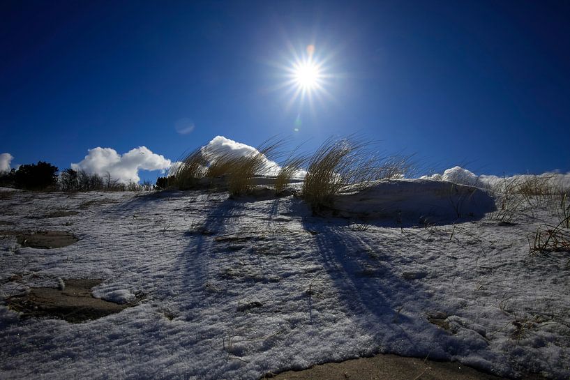 Baltic Sea beach with snow by Thomas Jäger
