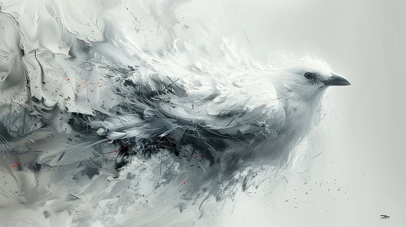 wit-grijs met kleur element van Gelissen Artworks