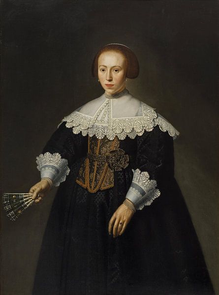 Porträt einer Dame, Dirck Dircksz. van Santvoort von Meisterhafte Meister