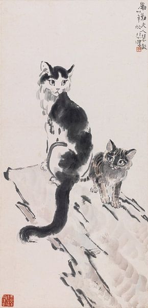 Spielende Katzen, Xu Beihong von Atelier Liesjes