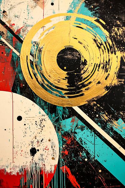 Abstract artwork with geometry by Art & Soul Creations