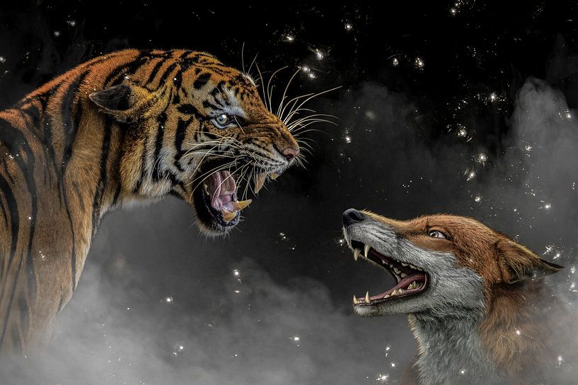 le tigre et le renard par Roxyfotografie.nl