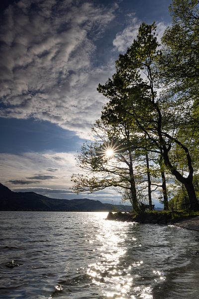 Sunset at the Kochelsee by Andreas Müller