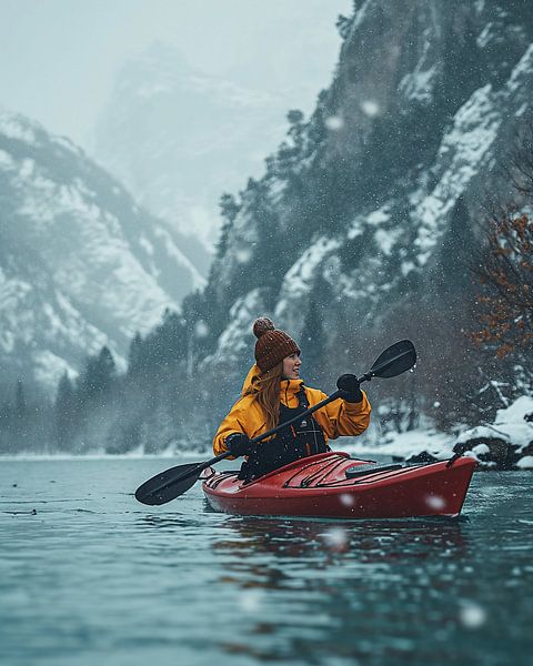 Winter in a kayak by fernlichtsicht