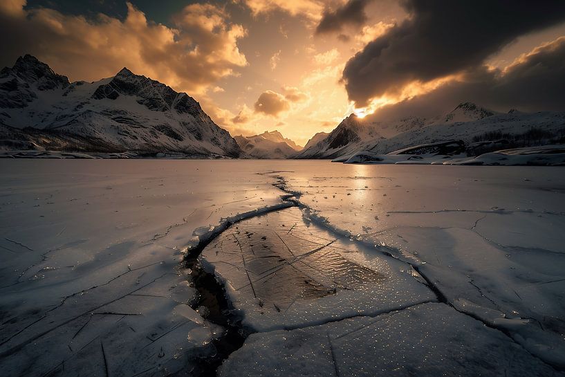 Clair de lune sur les lacs de montagne par fernlichtsicht