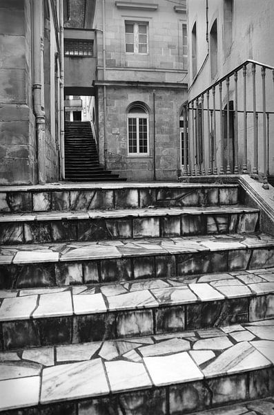 Treppe, Plombieres-les-Bains, Vogesen, Frankreich von Imladris Images