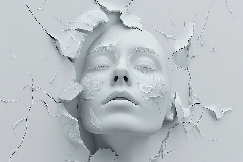 Digitaler Abstrakt an der Wand von Egon Zitter