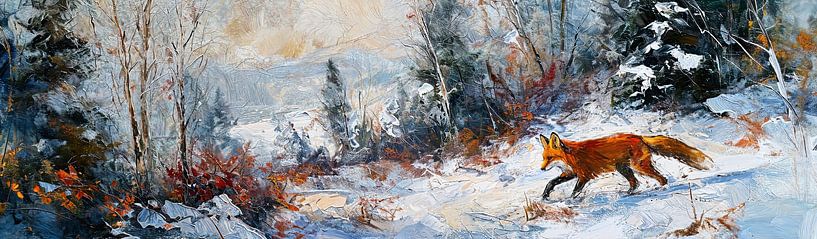 Peindre le renard sur la neige par Caprices d'Art