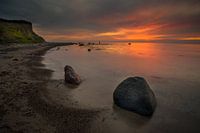 Sunset on the cliffs of Heiligenhafen