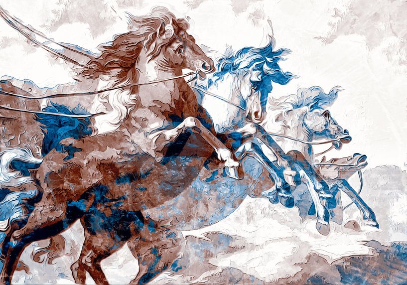 Horses running wild by Studio Mirabelle