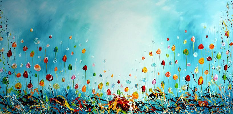 Blaue Blumen von Gena Theheartofart