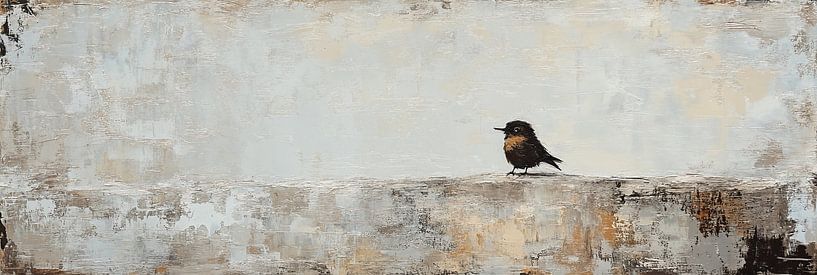 Vogel | Abstrakte Malerei mit Vogel von Kunst Laune