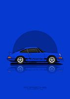 Voiture d'art PORSCHE CARRERA RS Bleu