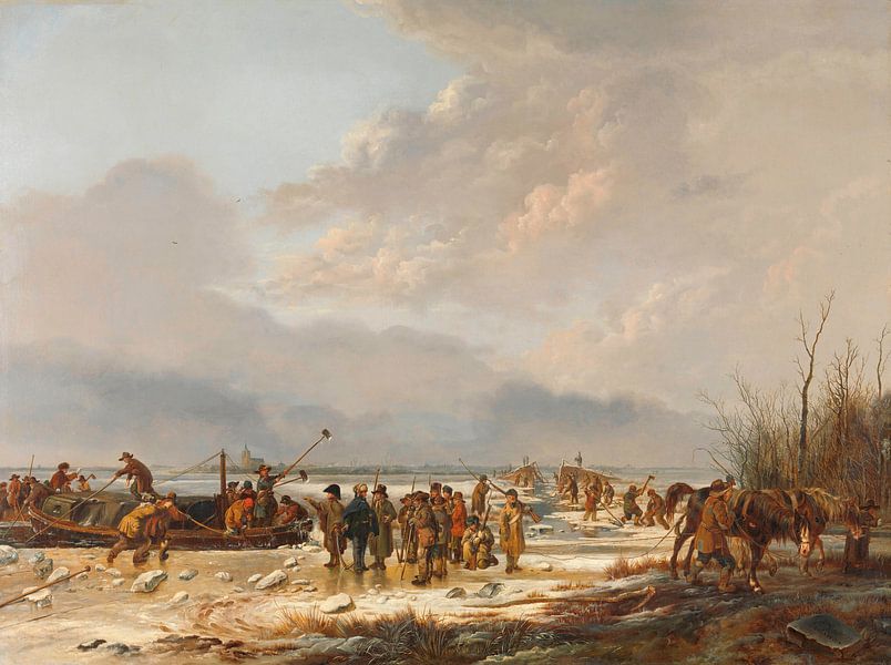 The passage of the Karnemelksloot near Naarden, Pieter Gerardus van Os by Masterful Masters
