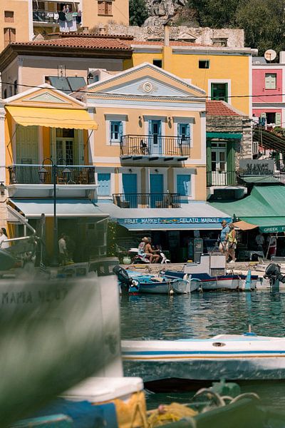 From the harbour a beautiful house on Symi by Patrick Vossen