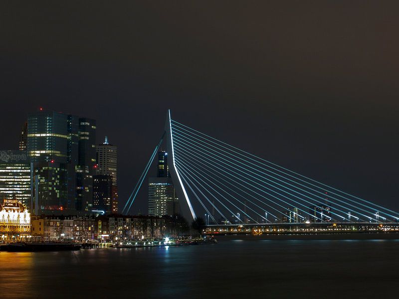 Erasmus-Brücke in der Nacht von P van Beek