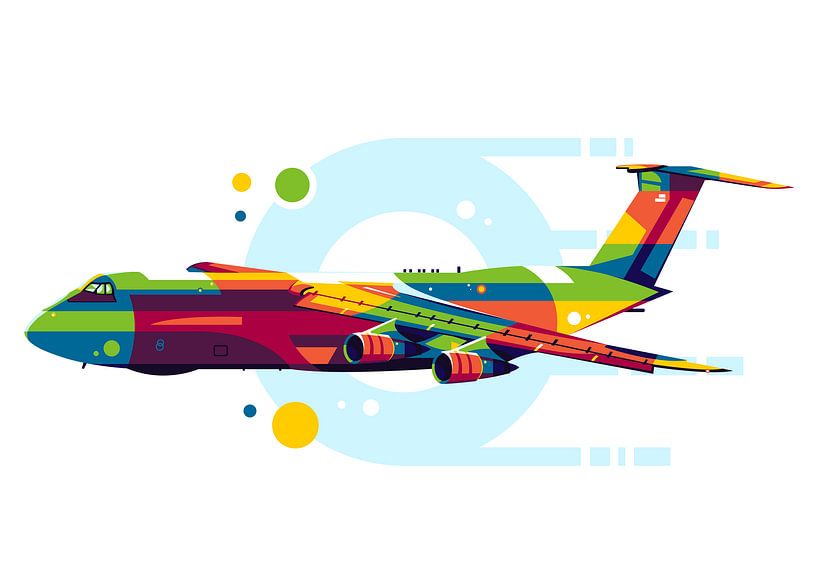 C-5 Galaxy in Pop Art by Lintang Wicaksono