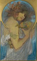 Study For a Poster; Fruit von Alphonse Mucha