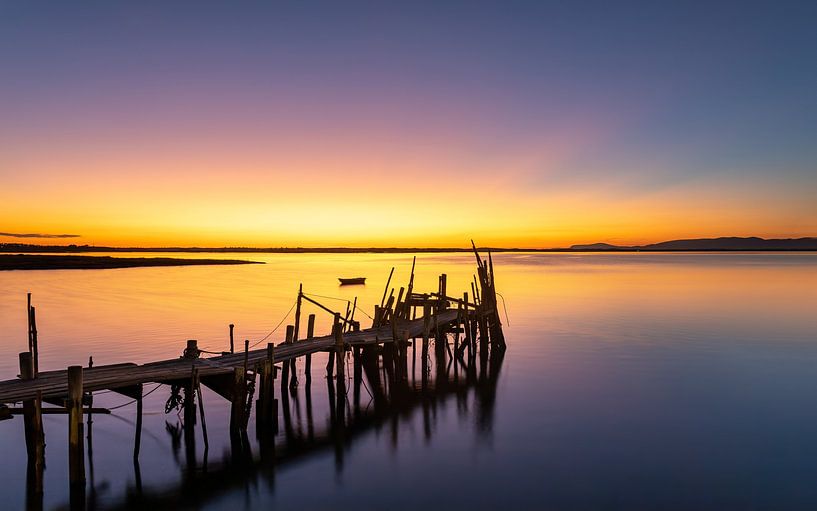 Crépuscule sur la jetée, Portugal par Adelheid Smitt