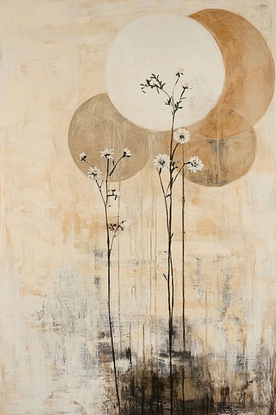 Minimalistisches Blumendesign in Erdtönen von Imperial Art House