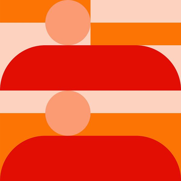 Funky rétro géométrique 5. Art abstrait moderne aux couleurs vives. par Dina Dankers