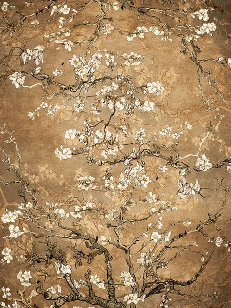 Mandelblütengemälde gold Vincent van Gogh von Evavisser