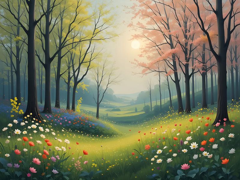 Le printemps dans la forêt par HorizonArtistry