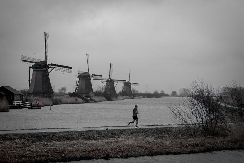Jogging in Kinderdijk by Sebastian Stef