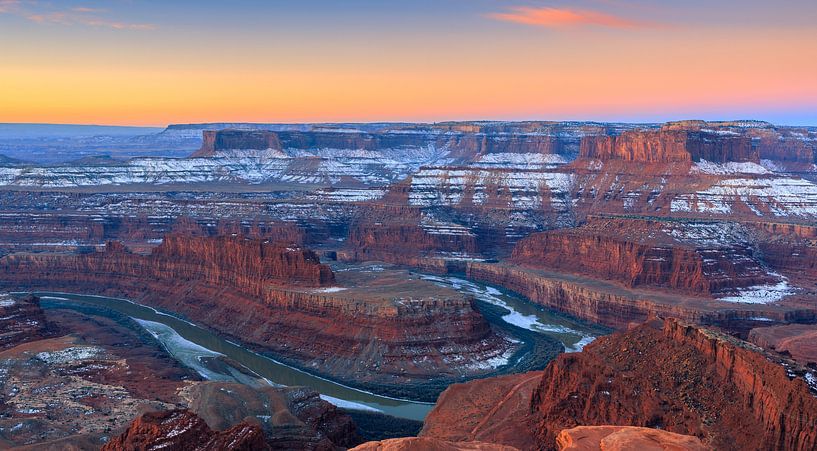 Winter Sonnenaufgang Totes Pferd Point State Park, Utah von Henk Meijer Photography