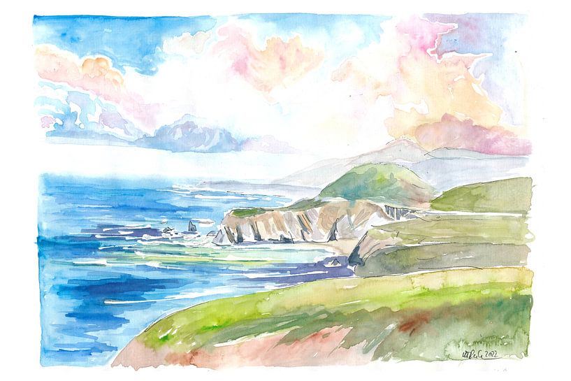 Big Sur coastal landscape from road trip Highway No 1 by Markus Bleichner