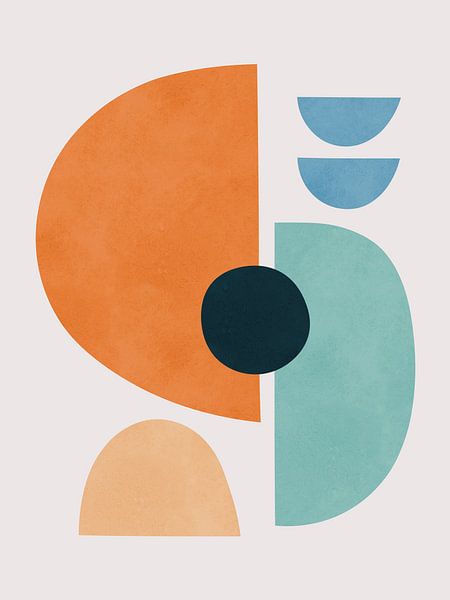 Cirkels en halve cirkels 2 van Vitor Costa