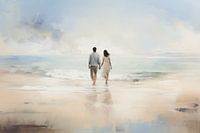 Verliebtes Pärchen am Strand