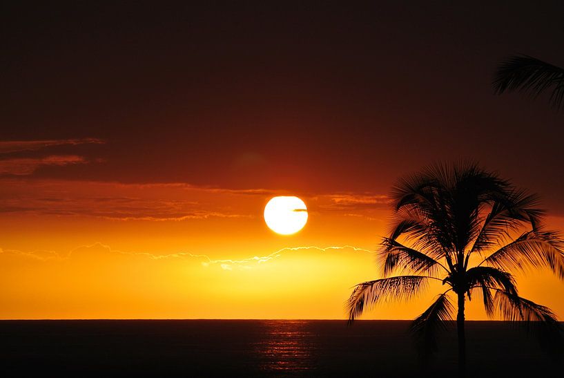 Sonnenuntergang auf Hawaii von Rob van der Post
