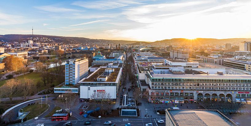 Stuttgart au coucher du soleil par Werner Dieterich