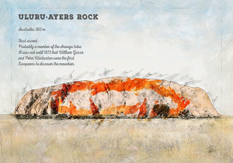 Uluru, Ayers Rock, Australie par Theodor Decker