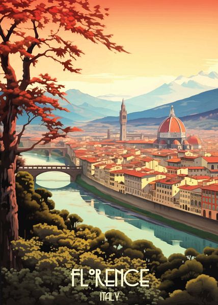 Florence Sunset by Silvina Khan