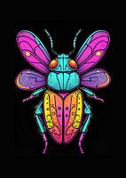 insect in colorful