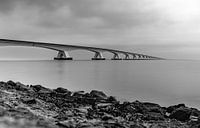zeeland bridge black and white