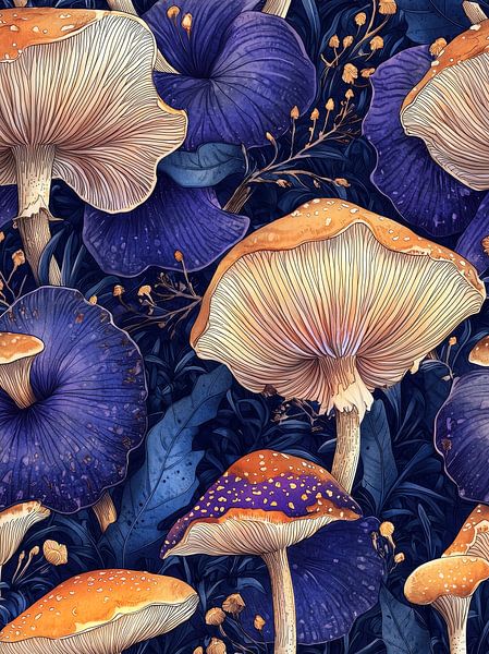 Champignons art floral 10 par JBJart Justyna Jaszke
