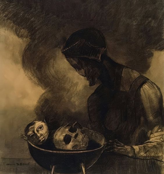 Kessel der Zauberin - Odilon Redon von Accessible Art