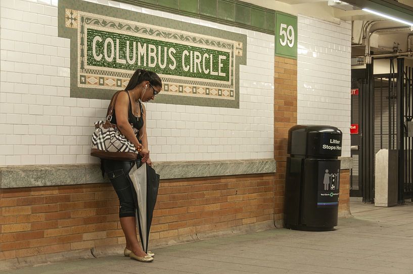 Columbus Circle à New York par Walter G. Allgöwer