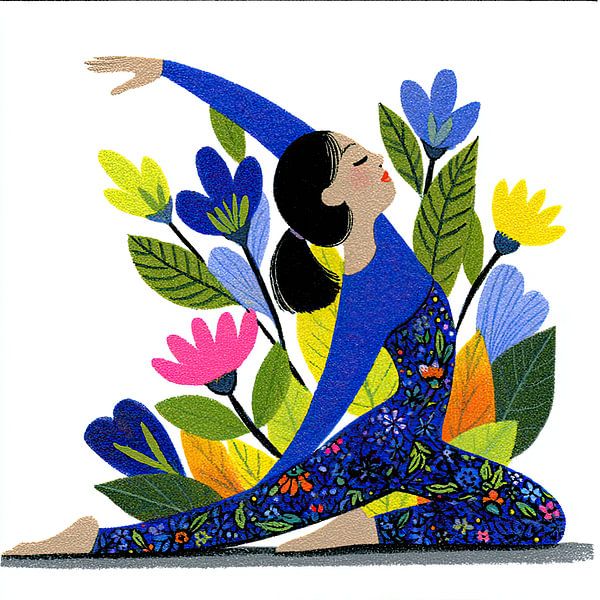 yoga flowers | flowing with flowers by OMG Art