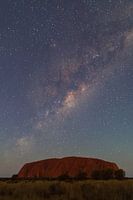 Galaxy above Uluru, Australia