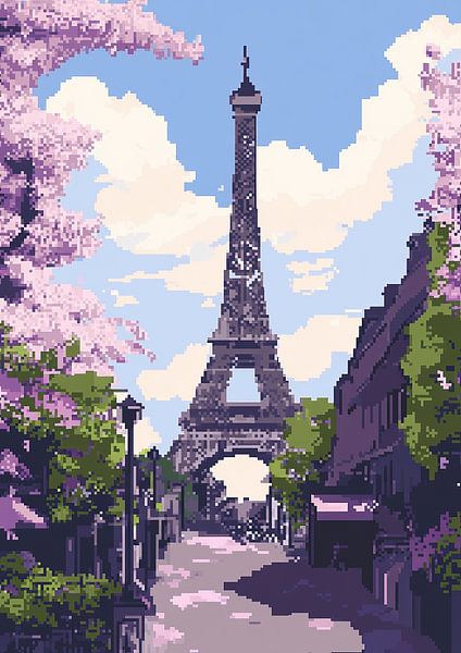 Paris Tour Eiffel - Pixel Art par Niklas Maximilian